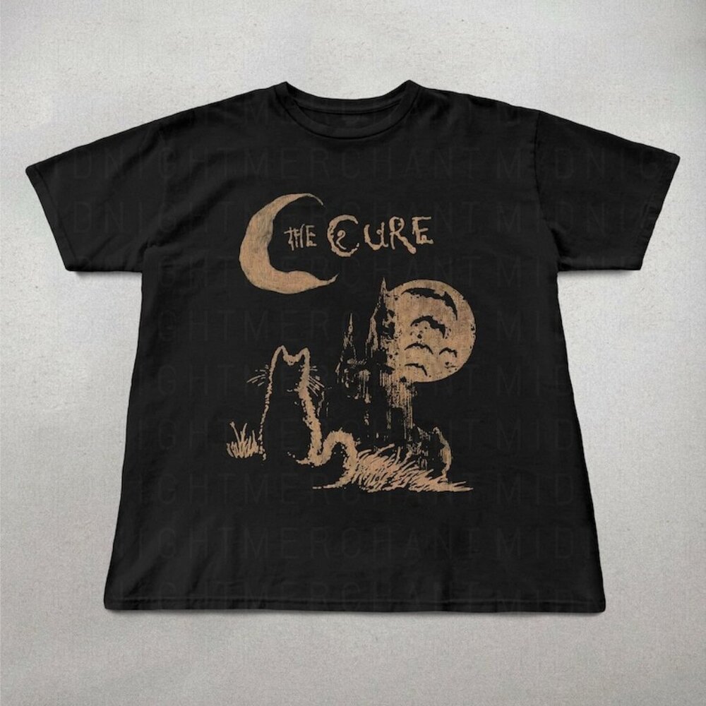 The Cure Cat Tee, 90s Alt Indie Rock, Unisex shirt